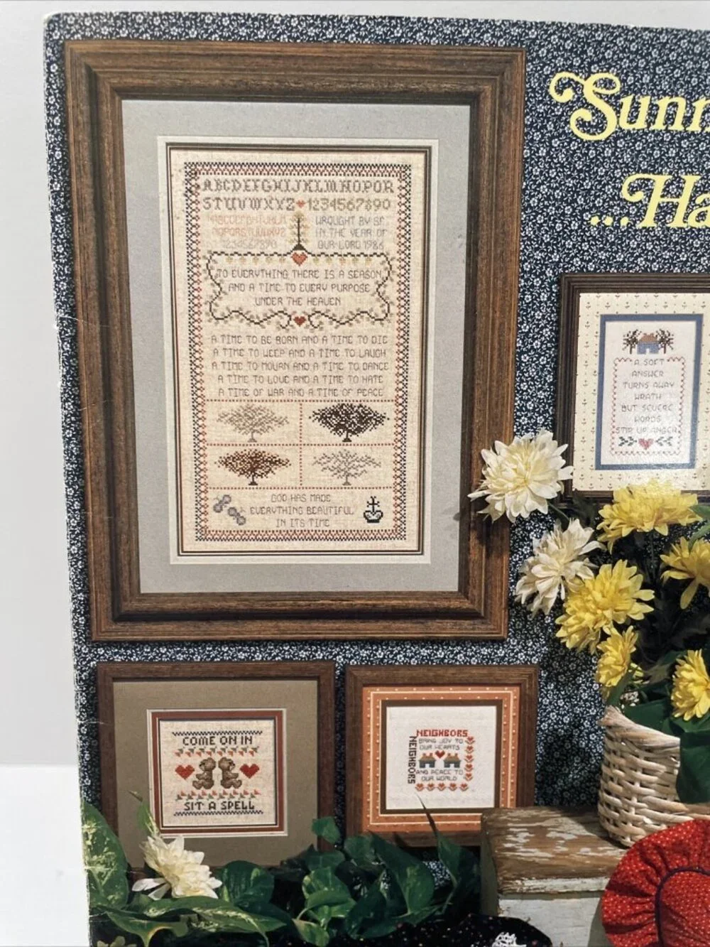 Stoney Creek 1986 Sunny Morning Happy Day Cross Stitch Patterns Booklet 34 -VGUC